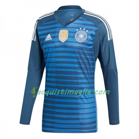 Divisa di Calcio Germania Portiere Prima Mondiali 2018 Manica Lunga